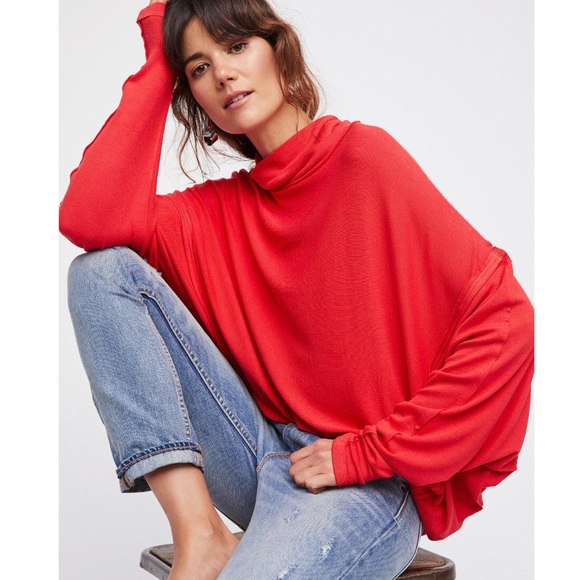 Free People Tops - Free People | ‘Alameda’ Red Pullover Turtleneck